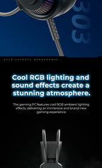 RGB Cool Lighting Wired Earphones Low Latency Headphones with Mic Breathable Comfortable Earbuds Surround Sound Effects for Game