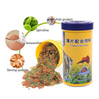 NEW Fish Food Pellets Small Ornamental Fish Growth Mini Pellet Balanced Diet High Protein Spirulina Color Enhanced Formula