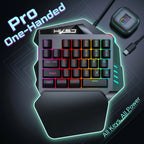 Ergonomic 35-Key Gaming Keyboard with RGB Lighting USB Powered One-Handed Design Thin Film Keys for Enhanced Gaming Experience