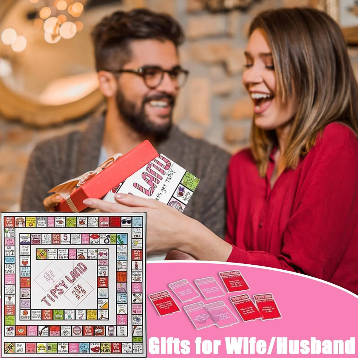 Adult Drinking Game Set - Perfect for Parties & Holiday Season Eve Gatherings, Interactive Fun Board Games