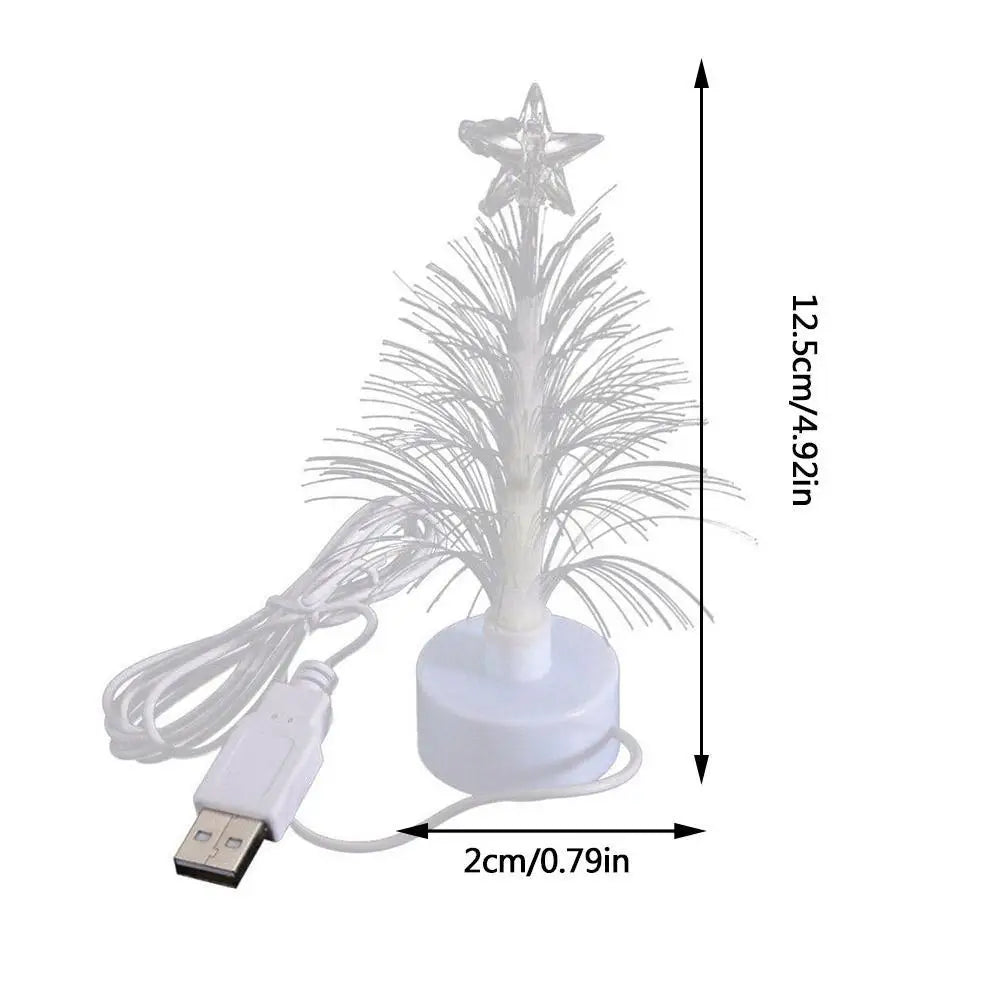 Tree Light Christmas Fiber Optic Lights Tree Fiber USB Fiber Optic Christmas Tree Mini LED Light Decorations