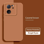 Durable Matte Angel Eyes Case for Xiaomi 13T 13 T Pro Shockproof Soft Square Liquid Silicone Original Mi13T 13TPro 5G Back Cover