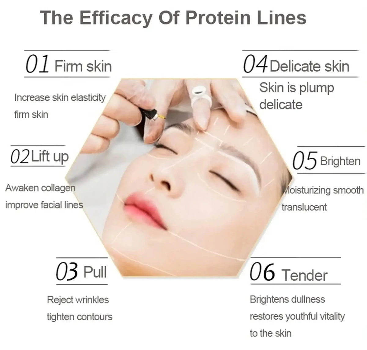 Instant Collagen Protein Threads Lifting Firming Absorbable Face Filler Anti-aging Deep Repair Fade Fine Lines Korean Skincare