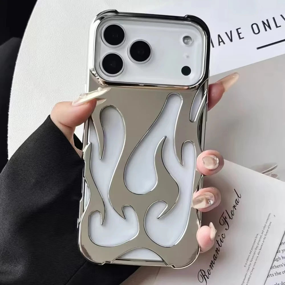 Flame Pattern Anti Drop TPU Phone Case for iPhone 17 16 15 14 Pro Max