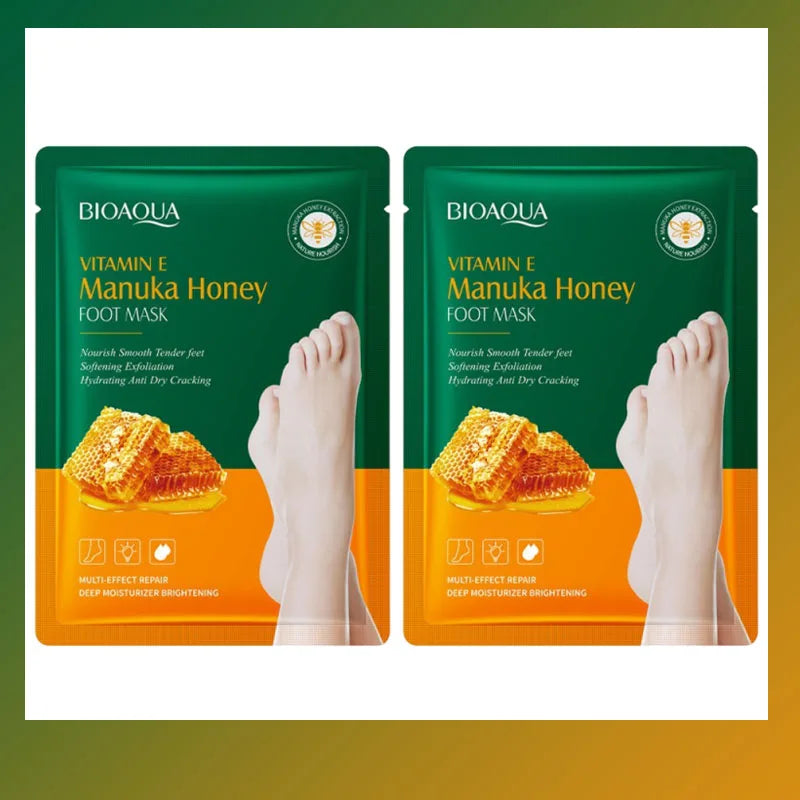 Vitamin E Foot Mask Manuka Honey Nourishing Long-lasting Moisturizing Hydrating Exfoliating Remove Dead Skin Foot Skin Care