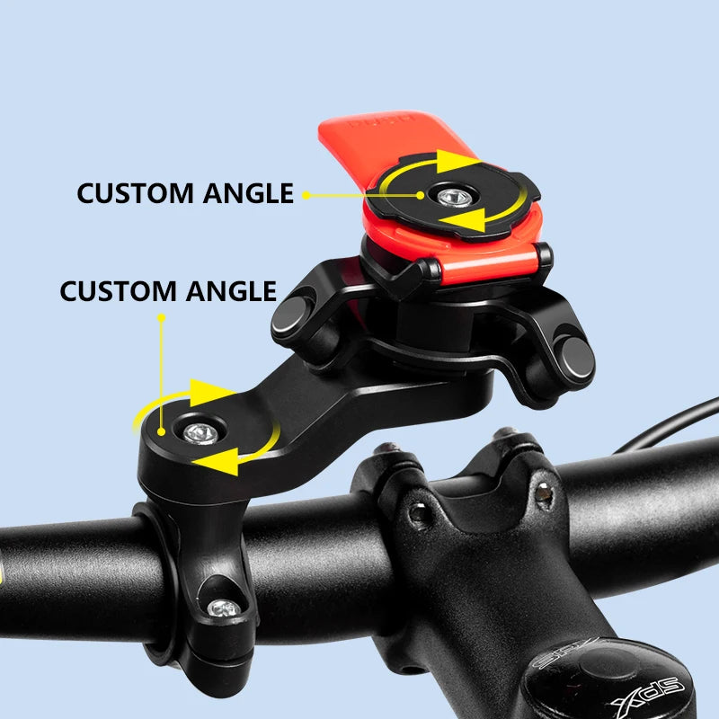 Universal Bicycle Phone Holder, 360° Rotatable and Detachable Motorcycle Holder, Multi-functional Bicycle Handlebar Bracket