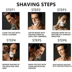 5-Layer Replaceable Safety Blades, Men's Manual Razor, Stainless Steel Blades, Suitable for Daily Facial Cleaning and Care