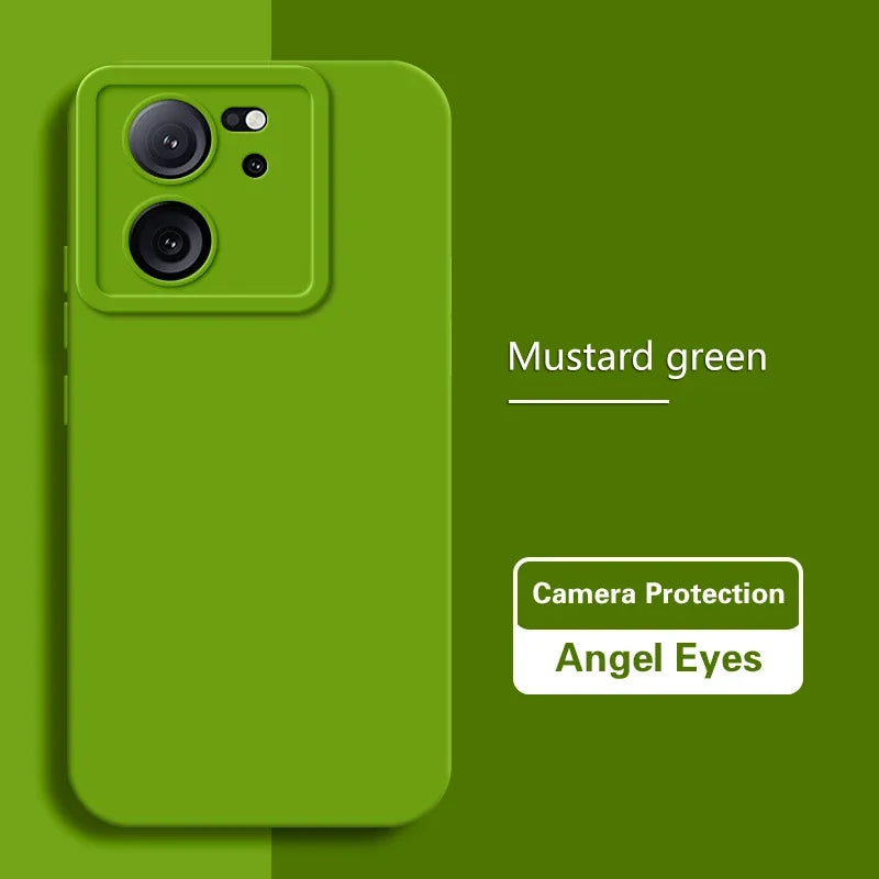 Durable Matte Angel Eyes Case for Xiaomi 13T 13 T Pro Shockproof Soft Square Liquid Silicone Original Mi13T 13TPro 5G Back Cover