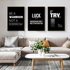 Simple Black White Inspirational Quotes Canvas Art Poster Prints Modern Motivational Wall Decorative Picture for Home Office