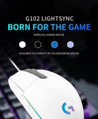 g102 Logitech G102/g203/g402 Logitech G102 Wired Gaming Mouse, Adjustable 200-8000 DPI, Comfort Grip, RGB Backlit for PC Laptops