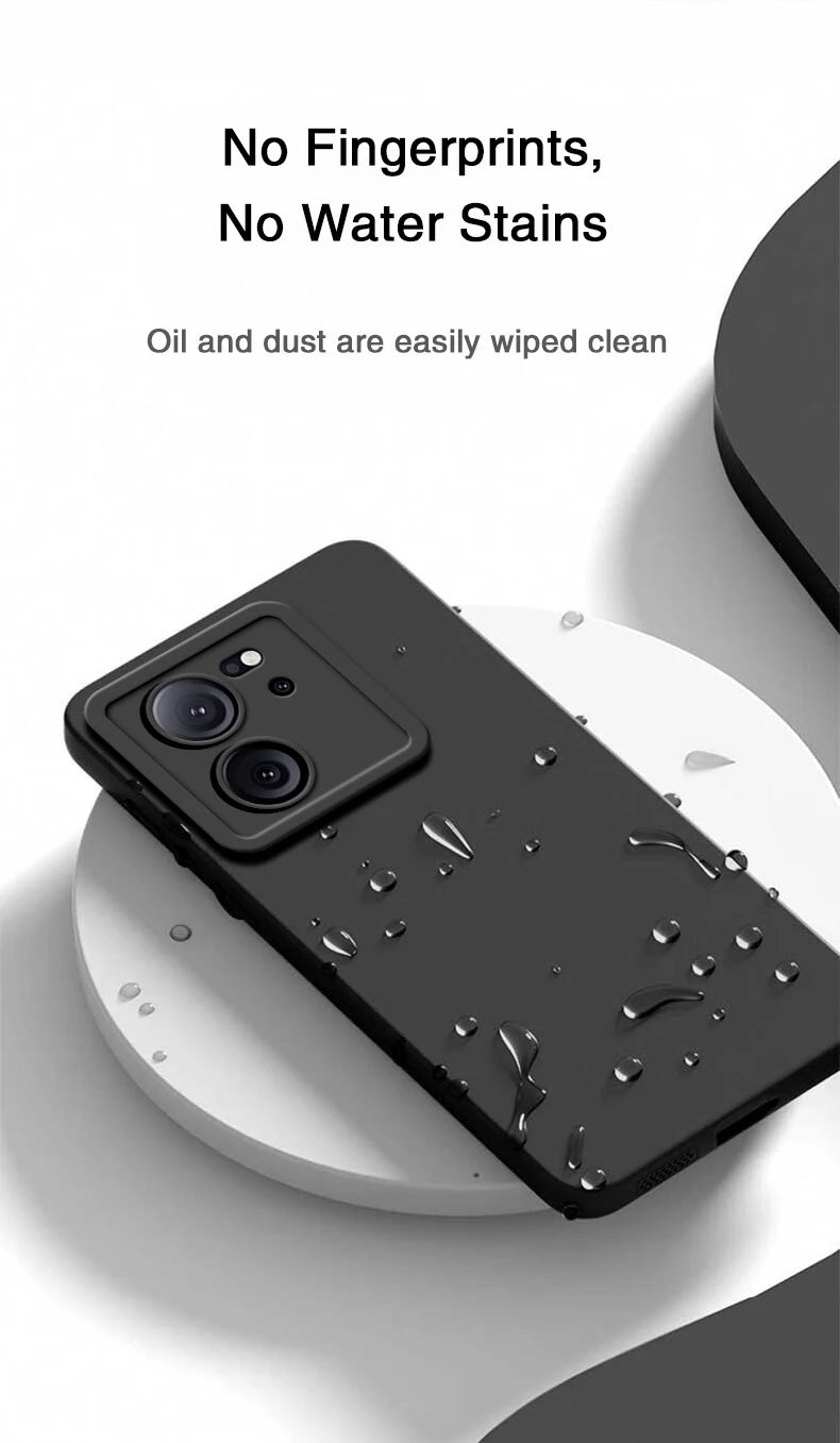 Durable Matte Angel Eyes Case for Xiaomi 13T 13 T Pro Shockproof Soft Square Liquid Silicone Original Mi13T 13TPro 5G Back Cover