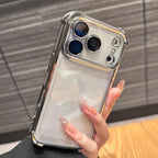 Luxury Buffer Impact Shockproof Plating Transparent Phone Case For iPhone 18 17 16 15 14 13 12 11 Pro Max 16Plus Air Clear Cover