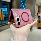 Solid Color Skin Feel Hinge Protection Case For iPhone Duo 18Duo 18 Fold Shockproof Folding Phone Cover