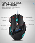 Gaming Mouse RGB Backlit Ergonomic Game Mice 7D Esports Wired Mouse Computer Mouse for Laptop PC Desktop Gamer