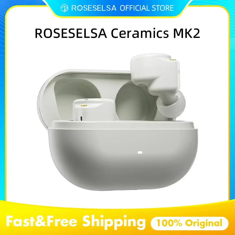 CERAMICS MK2 Wireless Earbuds with 40dB ANC, Hi-Res LDAC and 45H Playtime