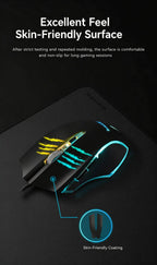 Wired Gaming Mouse RGB Breathing Light 3 Level Adjustable DPI Ergonomic Symmetric Design Skin Friendly Surface Computer Mice