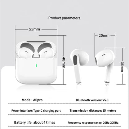 New Air Pro True Wireless Bluetooth Earphones Headphones HiFi Sound Low Latency ANC Noise Reduction Earbuds for IPhone Android