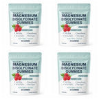 High Absorption Magnesium Bisglycinate Gummies Vegan Raspberry Flavor 60 Count Support Muscle Bone Health Non GMO Gluten Free
