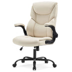 MCQ Ergonomic PU Leather Gaming Office Chair with Flip-up Armrest Swivel Rolling Adjustable Racing Chair For Office Furniture