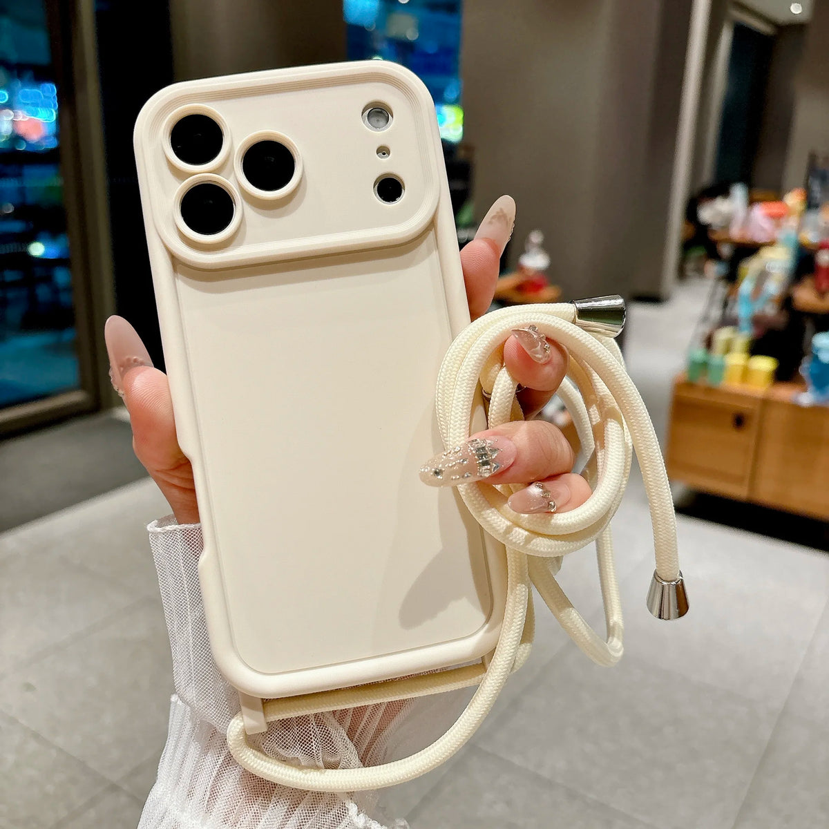Phone Case For iPhone 18 17 16 15 14 13 12 11 Pro Xs Max 7 8 Plus 16e 17e Crossbody Adjustable Lanyard Strap Rope Soft Cover