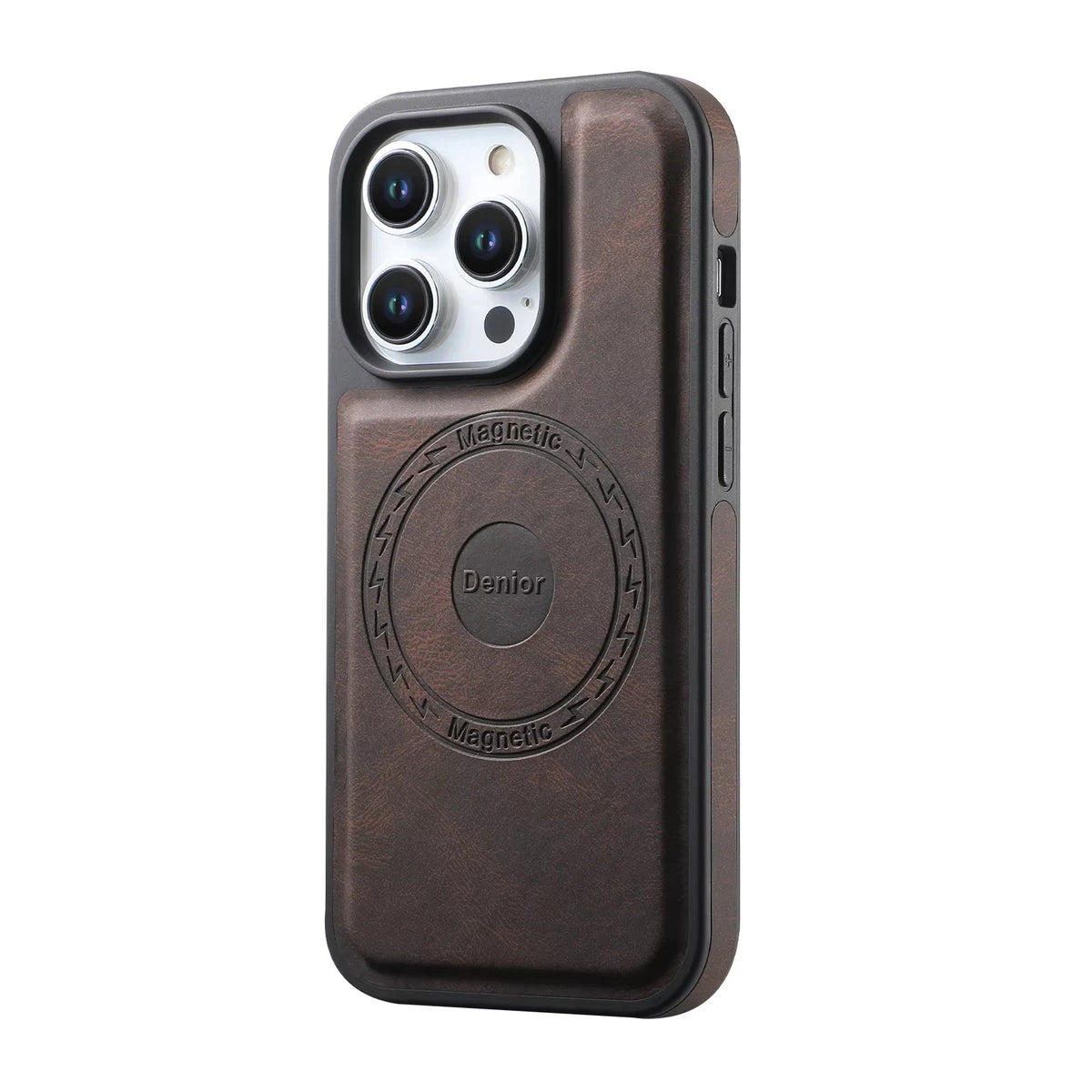 Frosted Faux Leather Magnetic Wireless Charging Case for iPhone 17 Pro Max