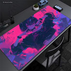 Anime Girl Purple Cute Mouse Pad XXL Laptop Gamer Cabinet Keyboard Rug Computer Kawaii Desk Mat Non-slip Large Mousepad 90x40cm