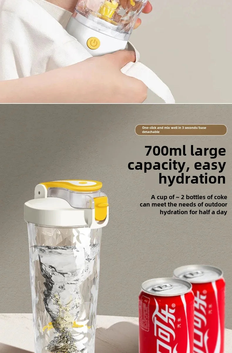 650ml Electric Shaker Bottle Portable Whey Protein Shaker Automatic Stirring Blender Multipurpose Juice Mixer Cups Fitness Work