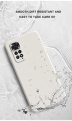 Basic Phone Case for Xiaomi Redmi Note 11 Global Market 4G 6.43" Soft Liquid Silicone Square Classic Lens Protection Back Covers