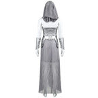 Women Medieval Knight Warrior Costume Skirt Top Headband Bracelet Halloween Renaissance Princess Cosplay