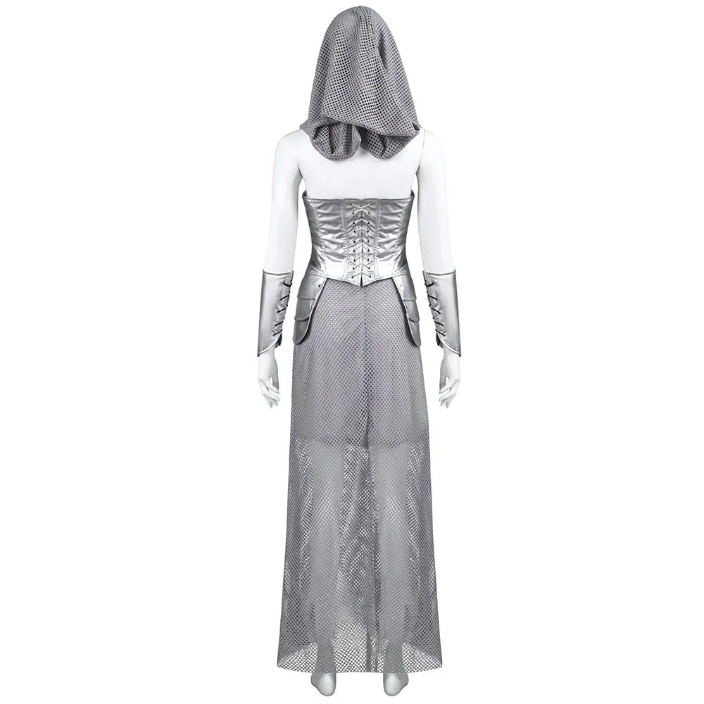 Women Medieval Knight Warrior Costume Skirt Top Headband Bracelet Halloween Renaissance Princess Cosplay