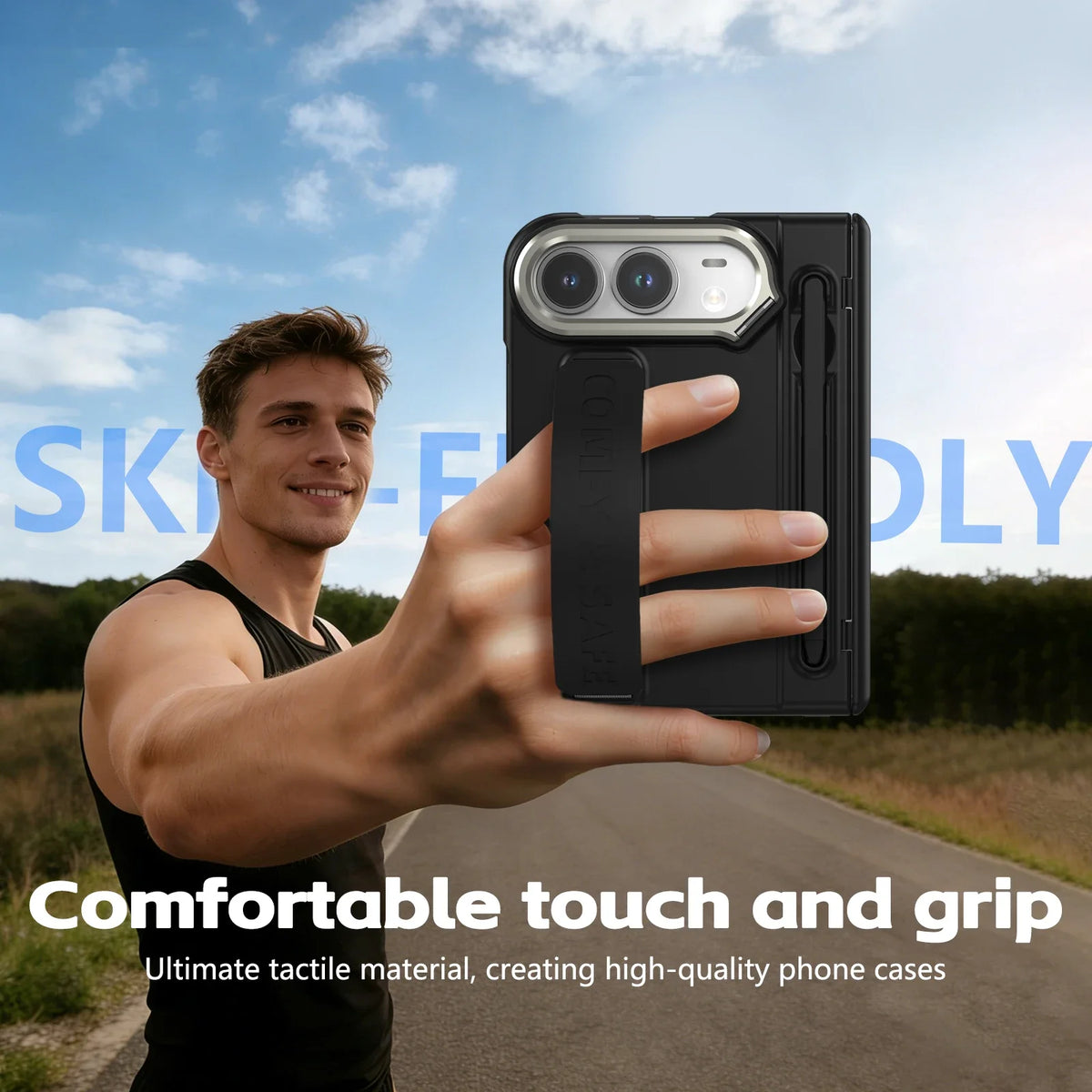 For Apple iPhone Duo Case With Stylus Pen Holder Stylus Screen Protector Camera Stand Wristband Hinge Protection Phone Cover
