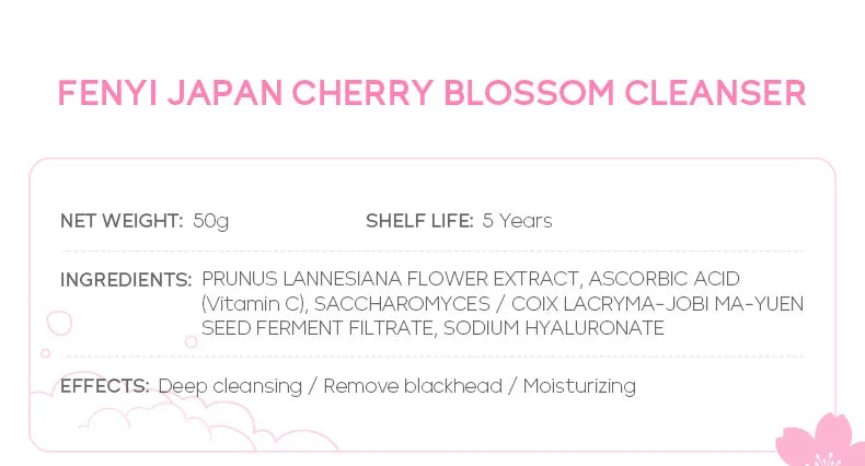 Vitamin C Sakura Facial Cleanser Face Wash Foam Foam Face Cleanser Moisturizing Whitening Anti-aging  Wrinkle Skin Care
