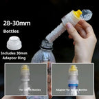 Portable Water Filter 0.1 Micron Hollow Fiber Membrane 28 30mm Bottle Adapter Ultralight Purifier for Camping Hiking Emergency