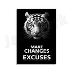 Motivational print, believe in yourself, never be afraid, awaken the beast within, animal motivational poster office decoration