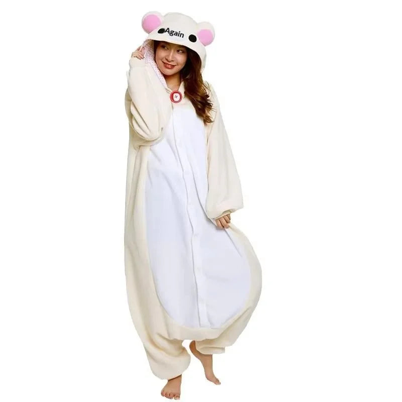 Sazac Rilakkuma Kigurumi Adult Anime Jumpsuit Pajamas Kawaii Cute Cartoon Character Loungewear For Home Party