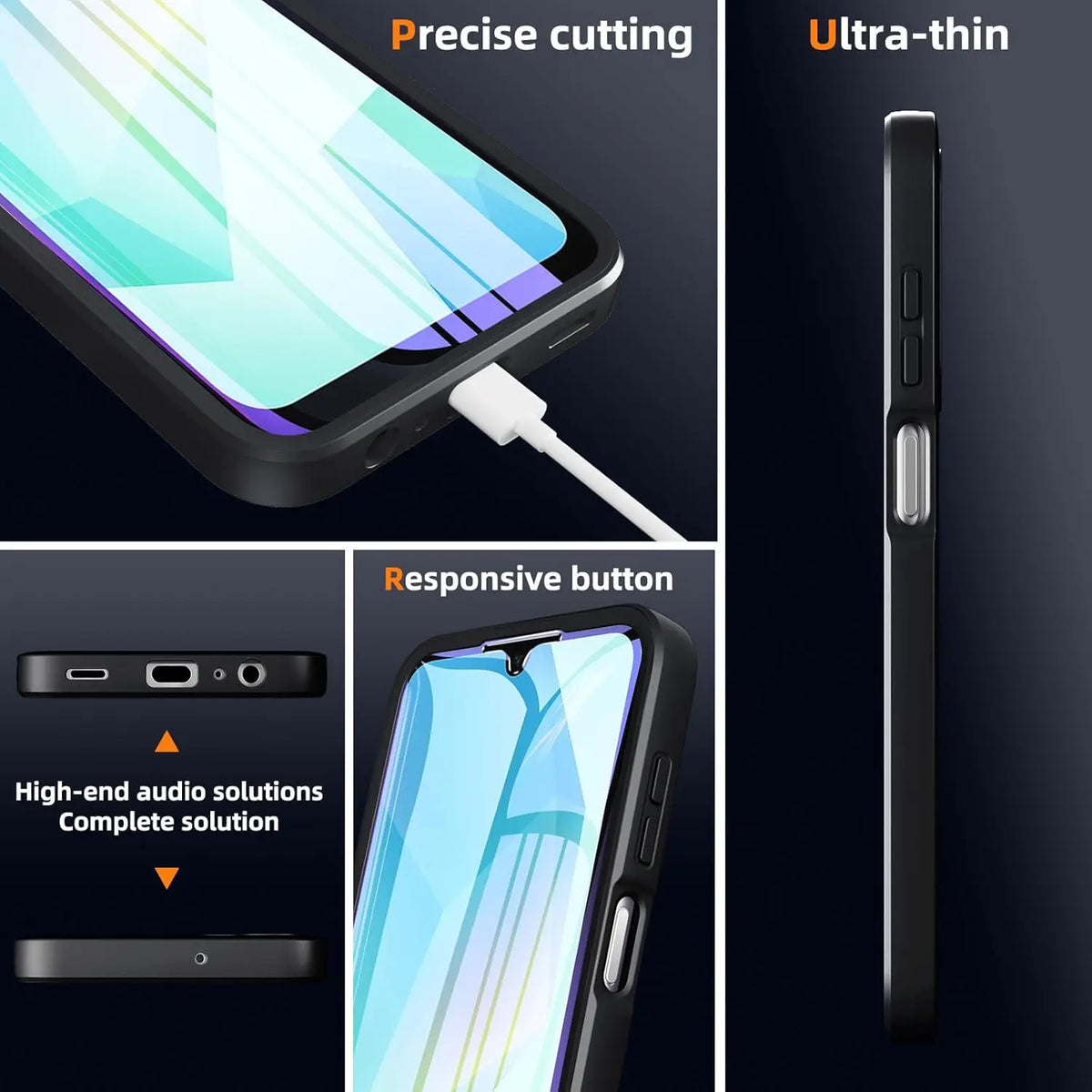 Full Body Protection Case for Samsung Galaxy A57 A37 A27 A17 5G A56 A36 A26 A16 5G A55 A35 A25 Protective Cover Funda Coque Capa