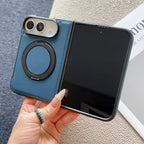 360° Rotating Bracket Magnetic Case For iPhone Duo For Magsafe PU Leather Shockproof Cover Funda