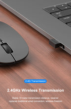 Wireless Mouse Dual Modes Bluetooth-compatibl 2.4G Portable Office Mouse for Laptop Notebook PC MacBook Battery Gaming Mouse