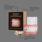 Temporary Teeth Veneers Real Looking Decorative Snap On Teeth Covers Temporary Beauty Teeth Accessory for Daily Makeup Party Photo Use