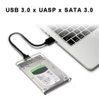 USB 3.0 HDD Enclosure 2.5inch SATA SSD Hard Drive Case with 5Gbps Transfer Speed Mobile External Housing Harddisk Boxs Cable