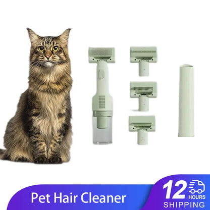 Pet Grooming Vacuum Kit – 5 Brush Heads, 0.3L Cup