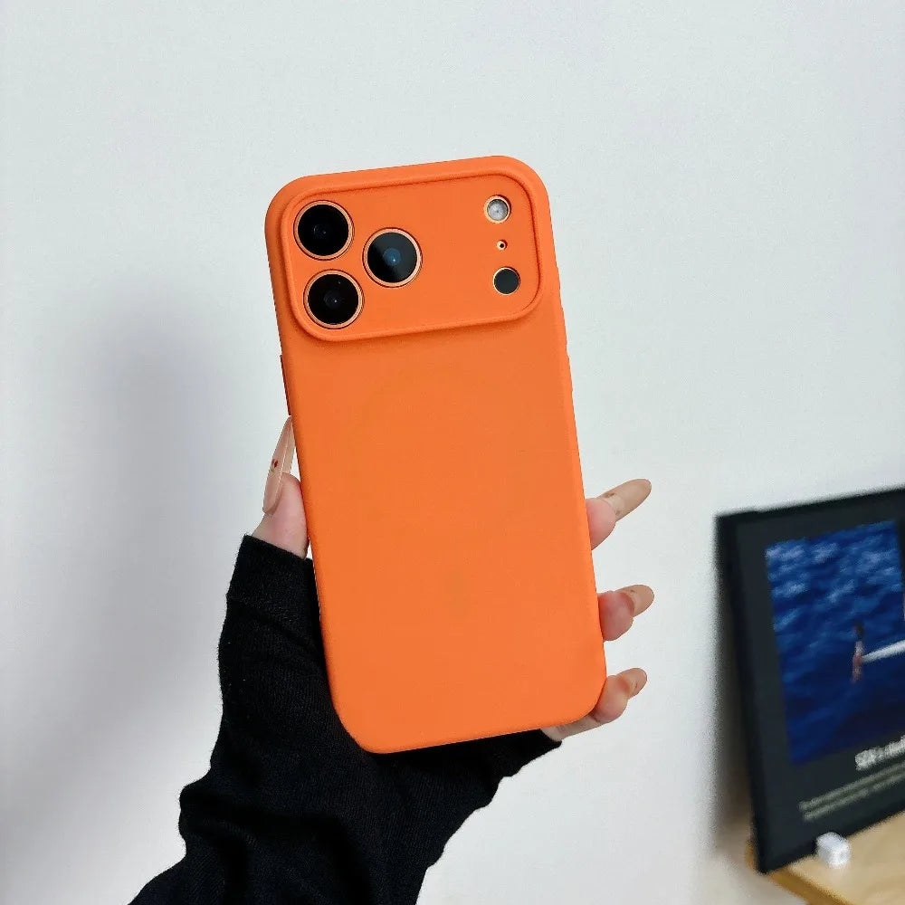 Original Liquid Silicone Magnetic Case for IPhone 17 Air 16 15 14 Plus 13 12 Pro Max for Magsafe Camera Protection Matte Cover