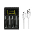 Battery Charger 4 Slot Intelligent Fast Charge With Indicator For 1.2V NiMH NiCd AAA/AA Rechargeable Battery USB C Micro Charger