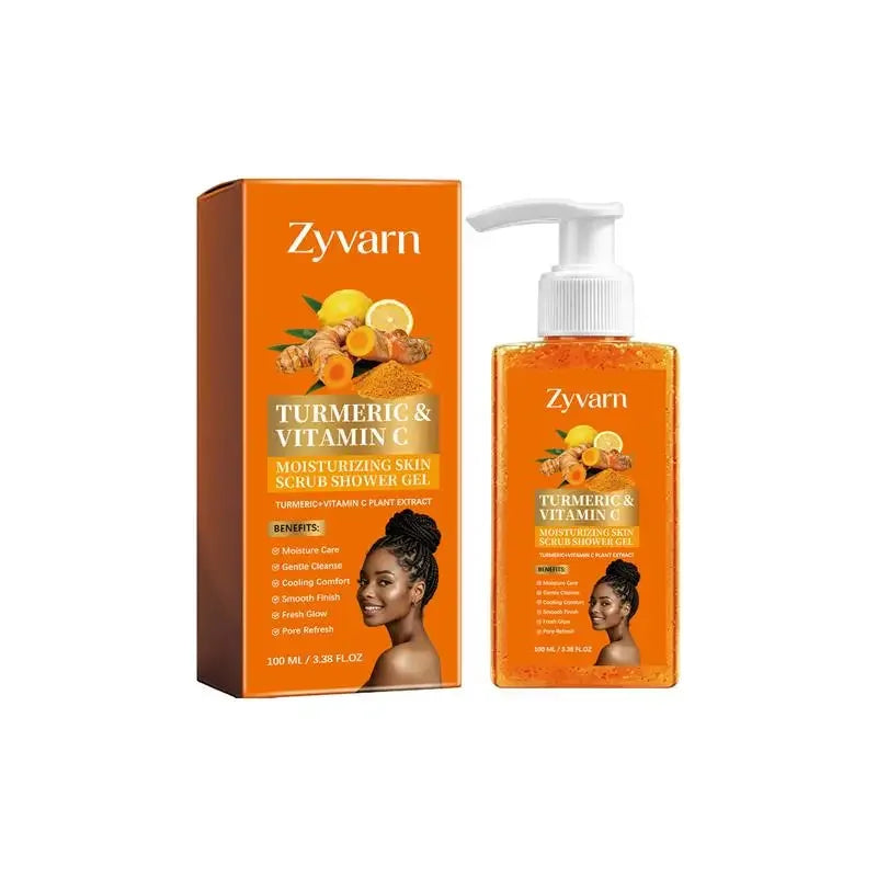 Turmeric Orange Vitamin C Body Wash Fresh Fragrance Shower Gel Moisturizing Brightening Exfoliating Deep Cleaning Smooth Skin