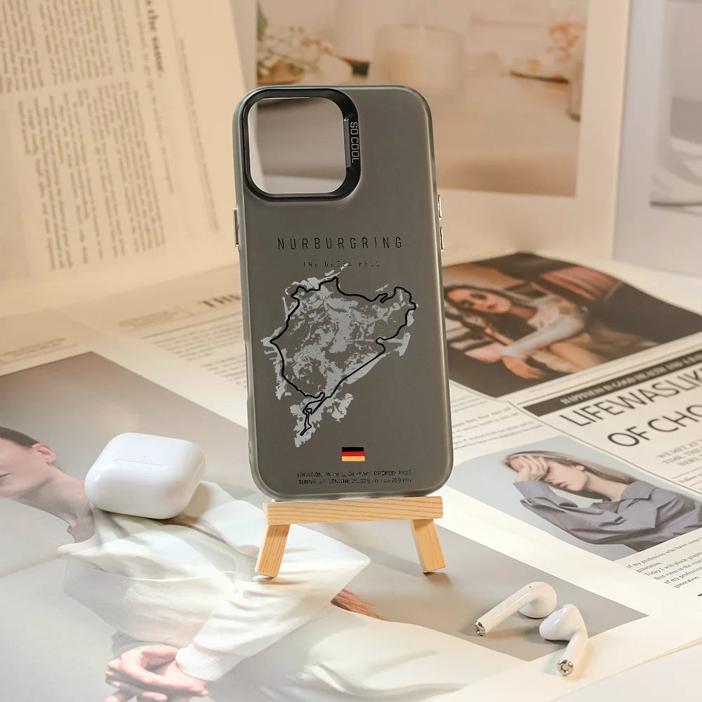 Nurburgring Runway Phone Case For IPhone 17 16 E 15 14 13 12 11 Germany Pro Max 17 Air 15 Plus Anti Fall Matte Back Cover Cases