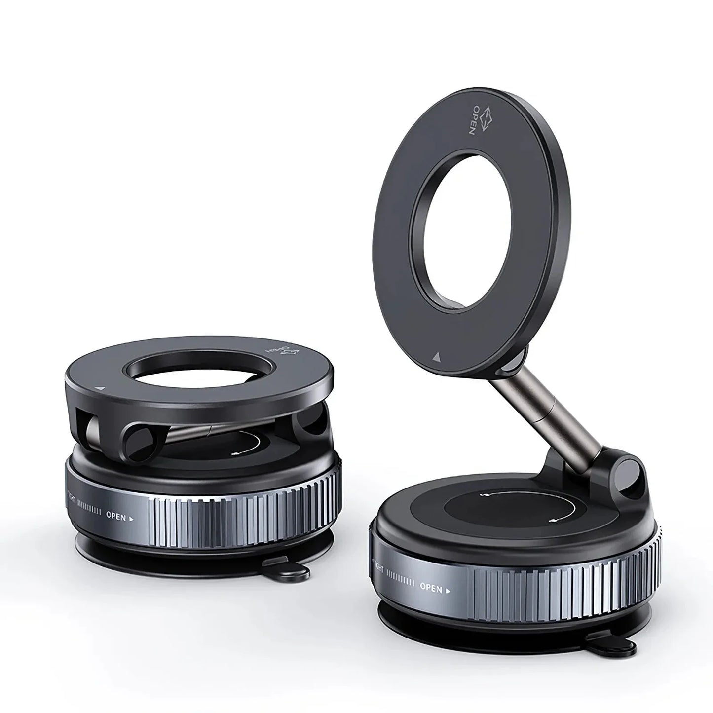 Magnetic Car Phone Holder | 360° Rotation, Vacuum Suction Cup, Universal Fit