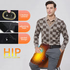 Cordless Heated Hip Support Brace with Massager Relief Lower Back Hip Heating  Massage Support Hips Muscle Relaxation