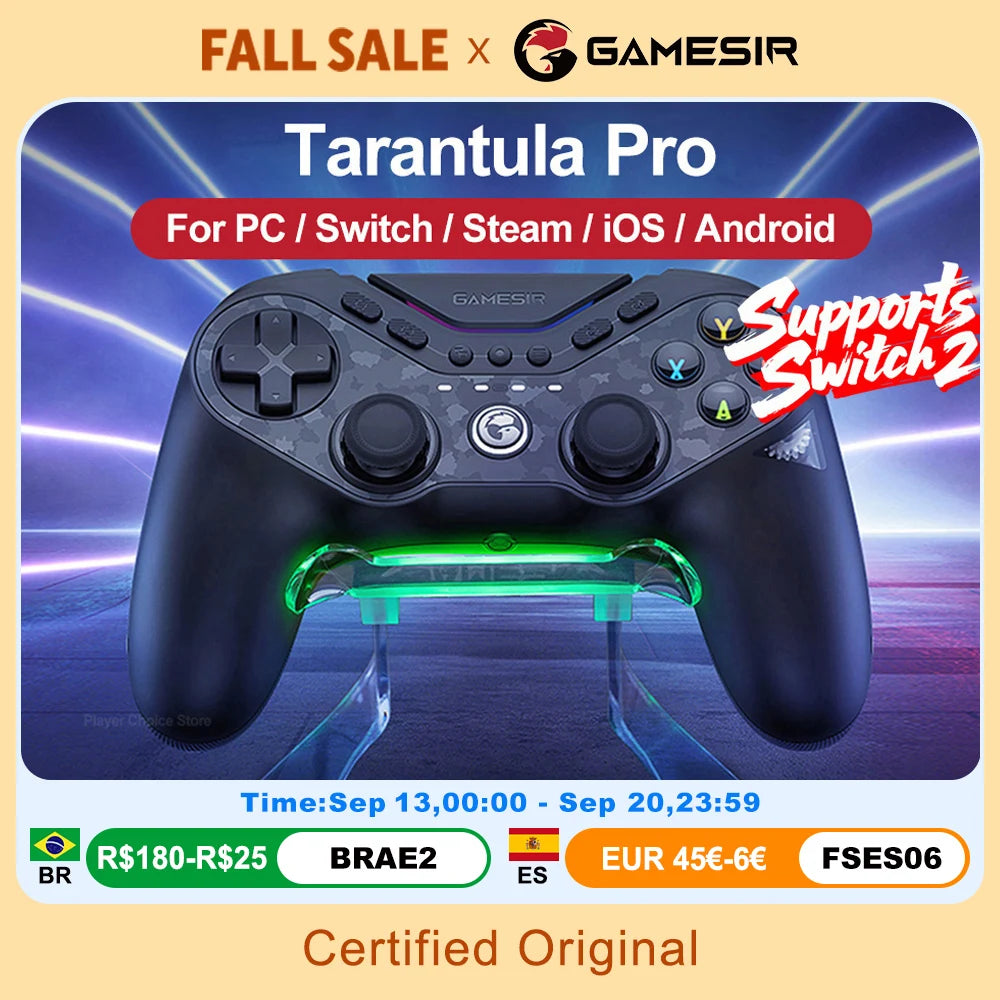 GameSir Tarantula Pro Gamepad PC for Nintendo Switch 2 Switch Android iOS Controle TMR Hall Joysticks NFC 6 axis Gyro Controller