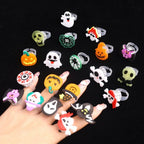 Halloween Luminous Rings Creative Cute Pumpkin Ghost Eye Ghost Pirate Spider Web Children Toys Halloween Flash Finger Rings