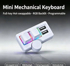 RGB Backlit Wired Mini Gaming Keyboard Hot-Swappable Portable Multi-Combination/Multimedia Game Office Custom Shortcut Keyboard